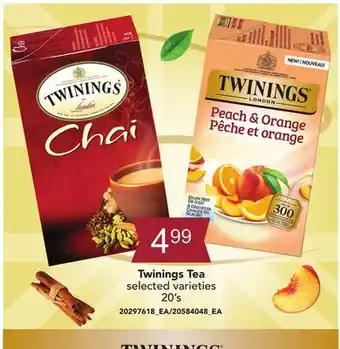 Loblaws Twinings tea, 20's offer