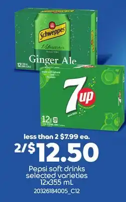 Loblaws Pepsi soft drinks, 12x355 ml offer