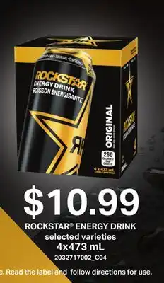 Loblaws Rockstar energy drink, 4x473 ml offer