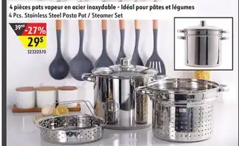 Sushi Shop 4 pcs. stainless steel pasta pot/ steamer set offer