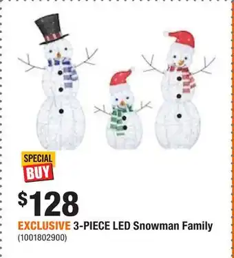 Home Depot Exclusive 3-piece led snowman family offer