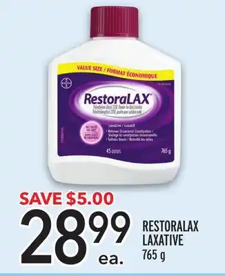 Metro Restoralax laxative offer
