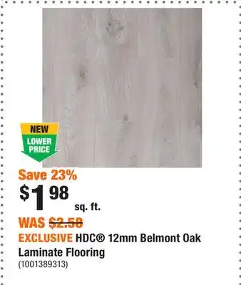 Home Depot Exclusive hdc 12mm belmont oak laminate flooring offer
