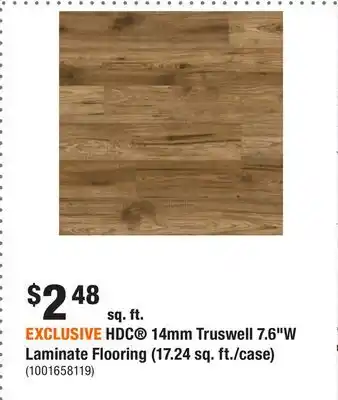 Home Depot Exclusive hdc 14mm truswell 7.6w laminate flooring (17.24 sq. ft./case) offer