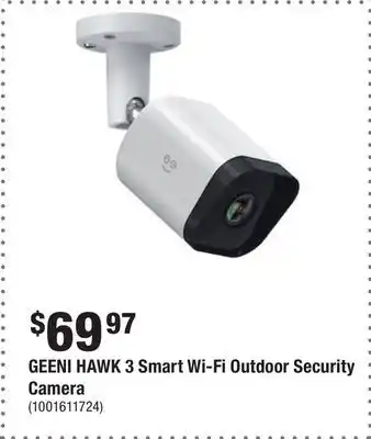 Home Depot Geeni hawk 3 smart wi-fi outdoor security camera offer