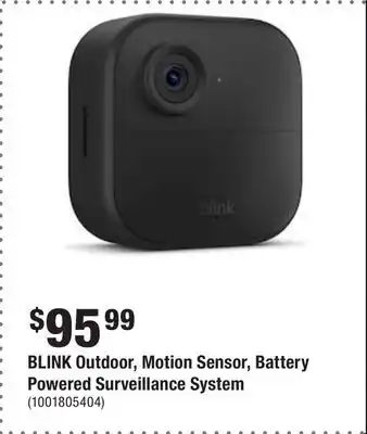 Home Depot Blink outdoor, motion sensor, battery powered surveillance system offer