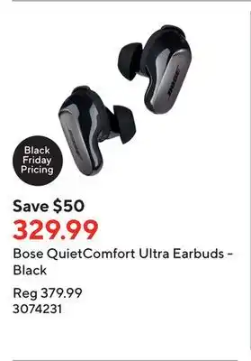 Staples Bose quietcomfort ultra earbuds - black offer