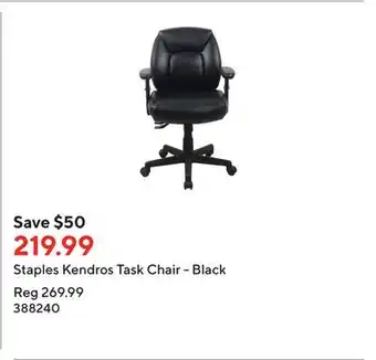 Staples Staples kendros task chair - black offer