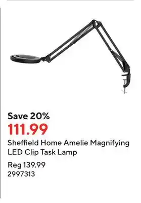 Staples Sheffield home amelie magnifying led clip task lamp offer