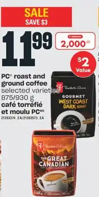 Valu-mart Café torréfié et moulu pc, 875/930 g offer