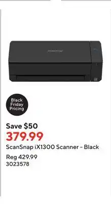 Staples Scansnap ix1300 scanner - black offer