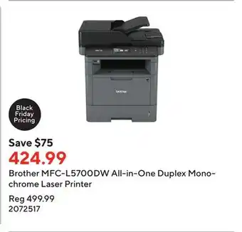Staples Brother mfc-l5700dw all-in-one duplex monochrome laser printer offer