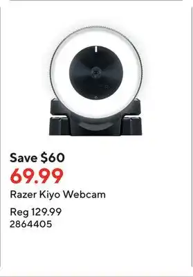 Staples Razer kiyo webcam offer