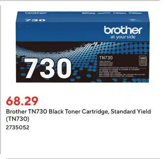 Staples Brother tn730 black toner cartridge, standard yield (tn730) offer