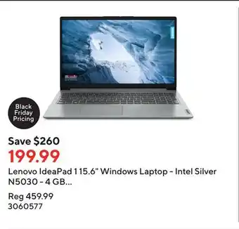 Staples Lenovo ideapad 1 15.6 windows laptop - intel silver n5030 - 4 gb ram - 128 gb emmc - windows 11 home s offer