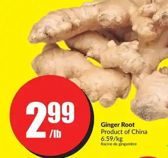 FreshCo Ginger root product of china 6.59/kg offer