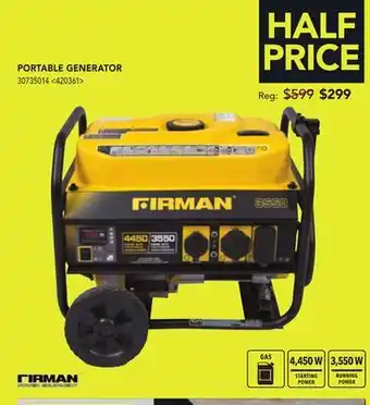 RONA Firman portable generator offer
