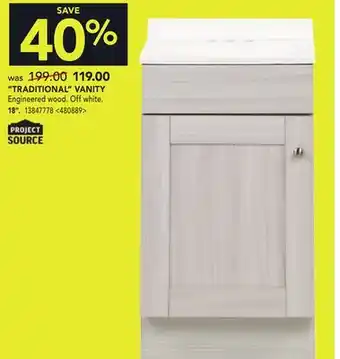 RONA Traditional vanity 18 offer