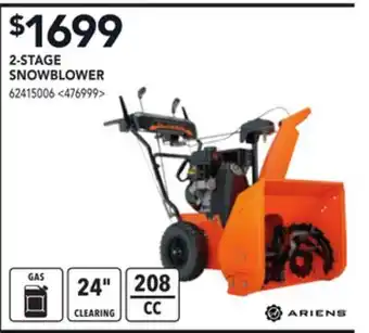 RONA Ariens 2-stage snowblower offer