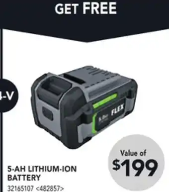 RONA Flex 5-ah lithium-ion battery offer