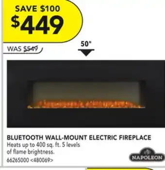 RONA Napoleon bluetooth wall-mount electric fireplace offer