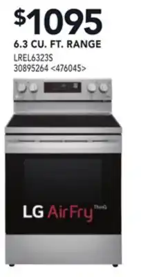 RONA Lg 6.3 cu. ft. range offer