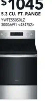 RONA Whirlpool 5.3 cu. ft. range offer