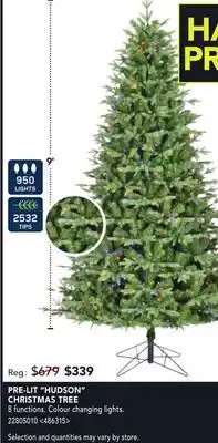 RONA Pre-lit hudson christmas tree offer