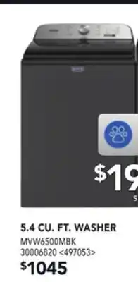 RONA Maytag 5.4 cu. ft. washer offer