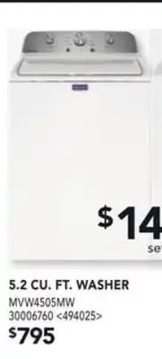 RONA Maytag 5.2 cu. ft. washer offer