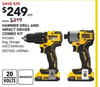 RONA Dewalt hammer drill and impact driver combo kit offer