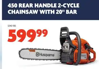 Home Hardware 450 rear handle 2-cycle chainsaw with 20 bar offer