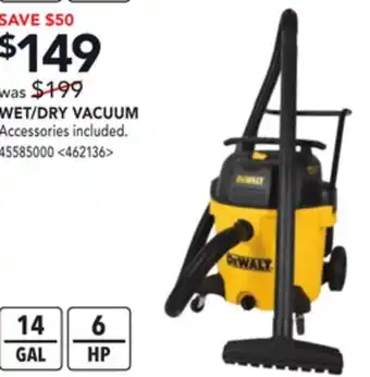 RONA Dewalt wet/dry vacuum offer