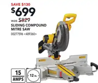 RONA Dewalt sliding compound mitre saw offer