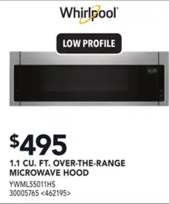 RONA Whirlpool 1.1 cu. ft. over-the-range microwave hood offer