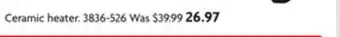 Home Hardware Ceramic heater offer
