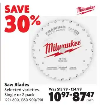 Home Hardware Saw blades offer