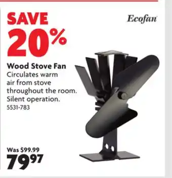 Home Hardware Wood stove fan offer