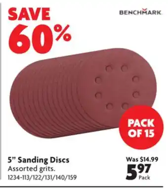 Home Hardware 5 sanding discs offer