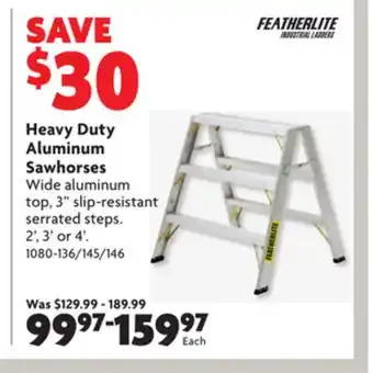 Home Hardware Heavy duty aluminum sawhorses offer
