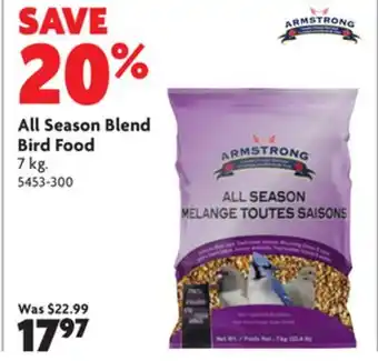 Home Hardware All season blend bird food offer