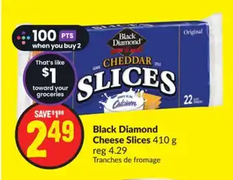 Chalo FreshCo Black diamond cheese slices 410 g offer