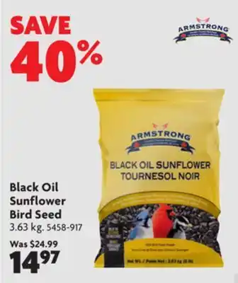 Home Hardware Black oil sunflower bird seed offer