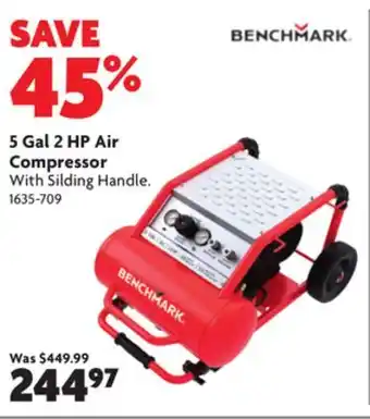 Home Hardware 5 gal 2 hp air compressor offer