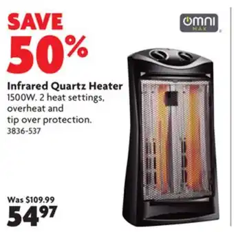 Home Hardware Infrared quartz heater offer