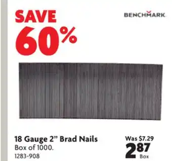 Home Hardware 18 gauge 2 brad nails offer
