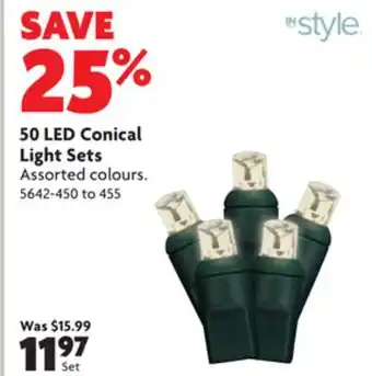 Home Hardware 50 led conical light sets offer