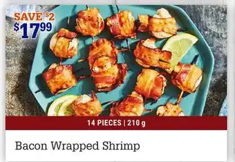 M & M Food Market Bacon wrapped shrimp offer