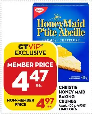 Giant Tiger Christie honey maid baking crumbs offer