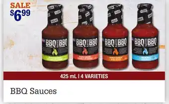 M & M Food Market Bbq sauces offer